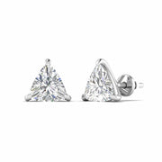 80 Pointers Each Trillion Cut Diamonds Studs Earrings