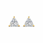 80 Pointers Each Trillion Cut Diamonds Studs Earrings