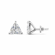 80 Pointers Each Trillion Cut Diamonds Studs Earrings