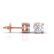 0.8 Carat Each Round Diamonds Studs