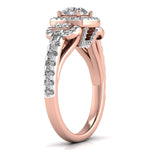 80 Pointers Round Step Diamond Ring