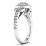 80 Pointers Round Step Diamond Ring
