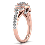 80 Pointers Round Step Diamond Ring