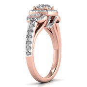 80 Pointers Round Step Diamond Ring