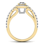 80 Pointers Round Step Diamond Ring