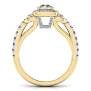 80 Pointers Round Step Diamond Ring