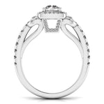 80 Pointers Round Step Diamond Ring
