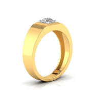 Round Diamond Single Solitaire Men's Ring