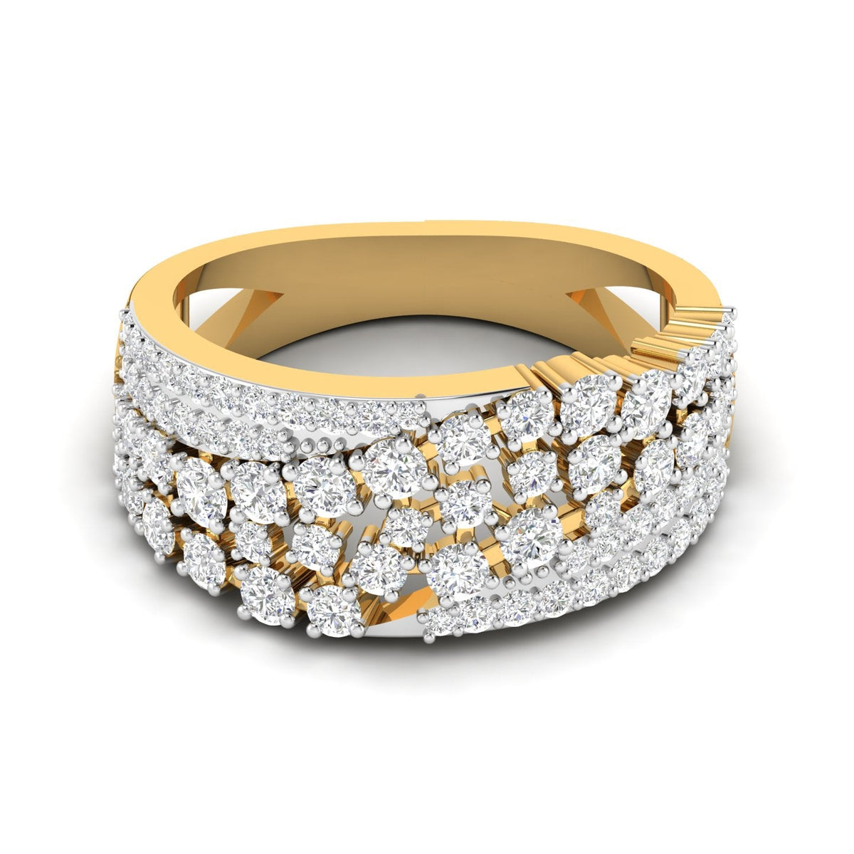 Abstract Cluster Diamond Ring – JewelBoss