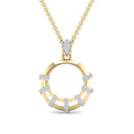 Minimalist Lab Diamond Circle Pendant