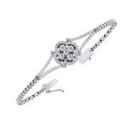 Designer Floral Diamond Bracelet
