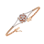 Designer Floral Diamond Bracelet