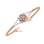Designer Floral Diamond Bracelet