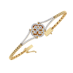 Designer Floral Diamond Bracelet