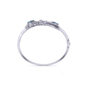 Sparkling Aqua & Diamond Royal Bangle
