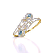 Sparkling Aqua & Diamond Royal Bangle