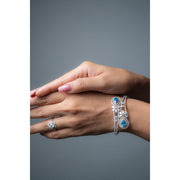 Sparkling Aqua & Diamond Royal Bangle