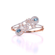 Sparkling Aqua & Diamond Royal Bangle