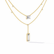 Baguette and Square Diamond Necklace