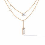 Baguette and Square Diamond Necklace