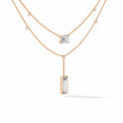 Baguette and Square Diamond Necklace