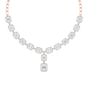 Baguette Diamond Drop Necklace