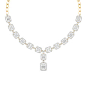 Baguette Diamond Drop Necklace