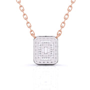 Baguette Diamond Pave Setting Pendant
