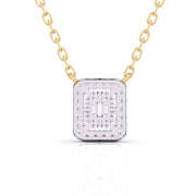 Baguette Diamond Pave Setting Pendant