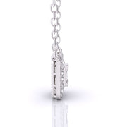Baguette Diamond Pave Setting Pendant