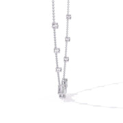 Baguette Diamond Station Necklace