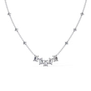 Baguette Diamond Station Necklace
