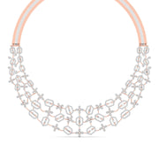 Baguette & Round Diamond Necklace