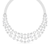 Baguette & Round Diamond Necklace