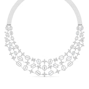 Baguette & Round Diamond Necklace