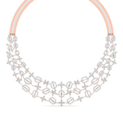 Baguette & Round Diamond Necklace