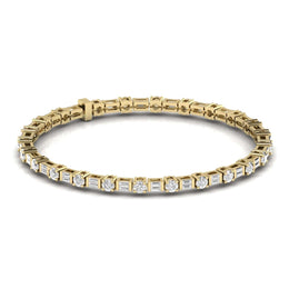 Baguette & Round Shape Diamonds Bangle