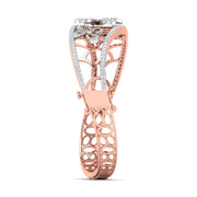 Pave Diamond Floral Bangle