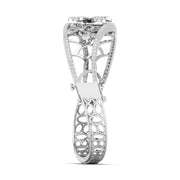 Pave Diamond Floral Bangle