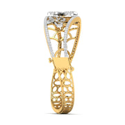 Pave Diamond Floral Bangle