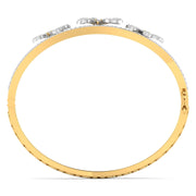 Pave Diamond Floral Bangle
