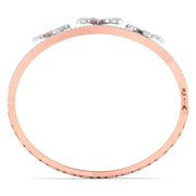 Pave Diamond Floral Bangle