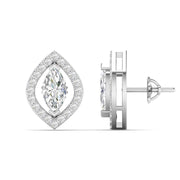 Marquise Diamond Halo Studs