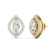 Marquise Diamond Halo Studs