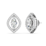 Marquise Diamond Halo Studs