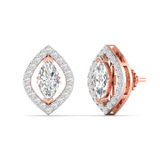 Marquise Diamond Halo Studs