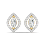 Marquise Diamond Halo Studs