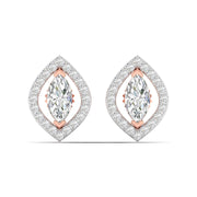 Marquise Diamond Halo Studs