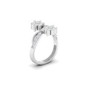 Diamond Floral Cluster Ring