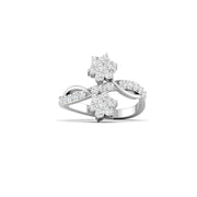 Diamond Floral Cluster Ring